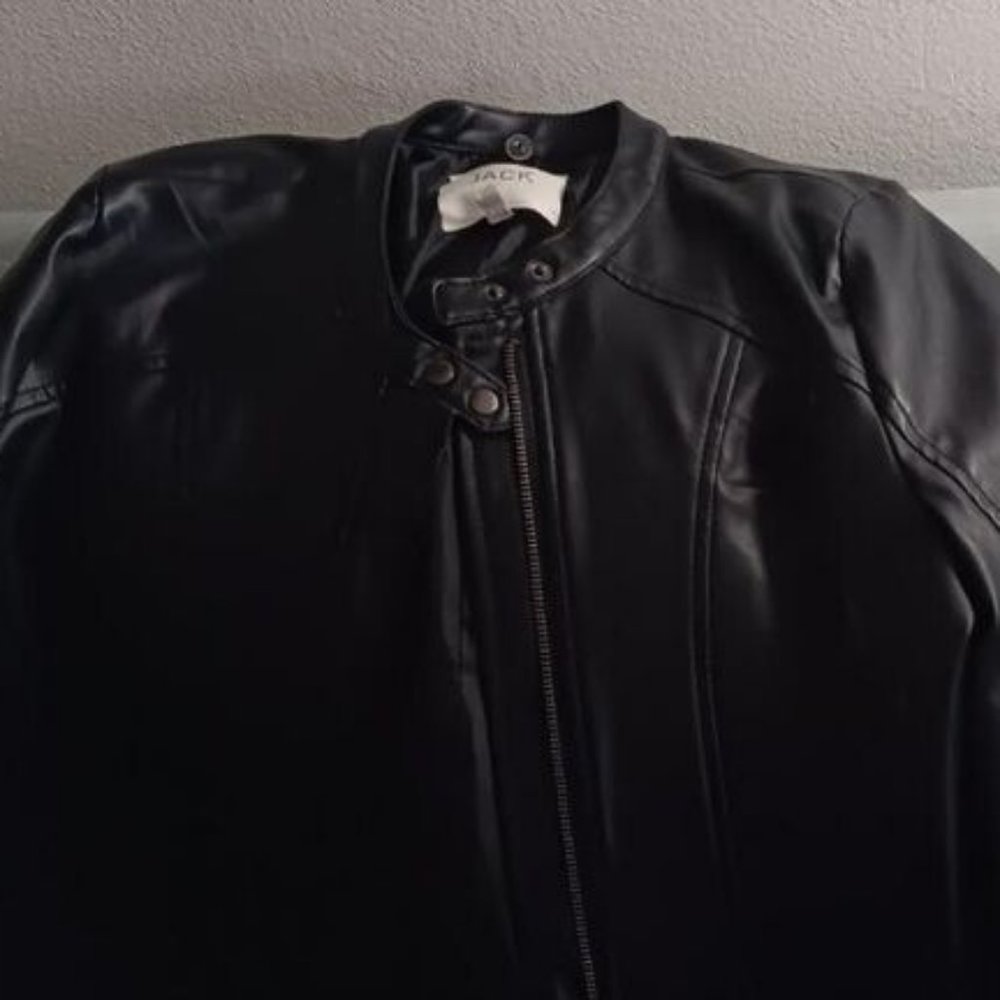 Womens Jacket , Shiny Black, Removable Hoodie, (Jack)